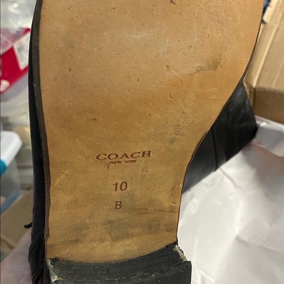 Coach NY Women's Micha Black Leather Boots Size 10B Excellent Condition 17" tall - Picture 4 of 10
